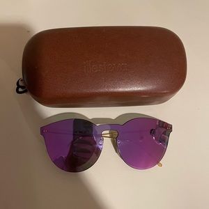 Illesteva Reflective Leonard Mask Sunglasses